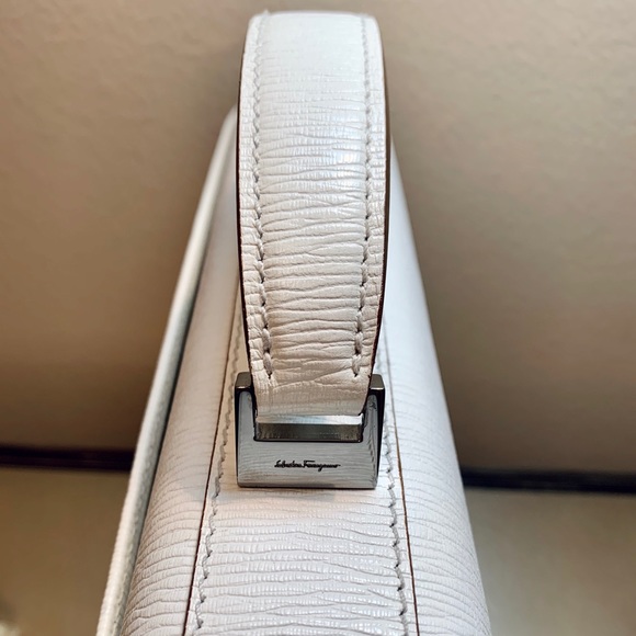 Salvatore Ferragamo Rare Revival Briefcase White - Picture 8 of 12